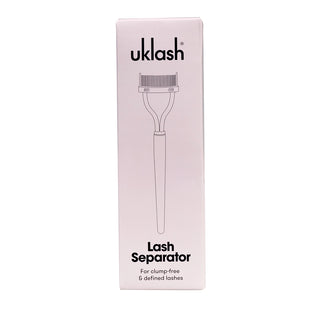 Uklash lash separator packaging on a white background