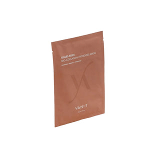 Brown hydrogel mask packaging with 'VANT' branding on a white background
