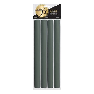 HAIR FX Long Flexible Rollers Dark Green 4pc