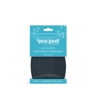 LYCON Lyco'Pedi Paddle Replacement Sandpaper 30Pk