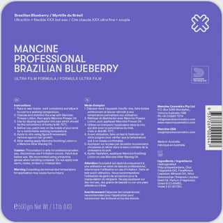 MANCINE Brazilian Blueberry Hard Wax 500g