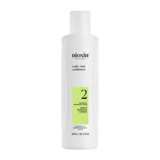 Nioxin scalp and hair conditioner bottle on a white background