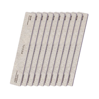 REGAL Rectangular Fine 80/80 Nail File 10pk