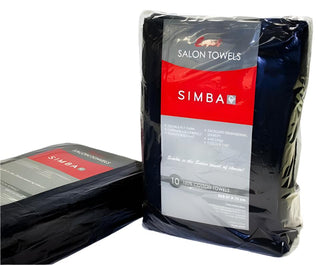 SIMBA Excel Salon Towel Black 10pk